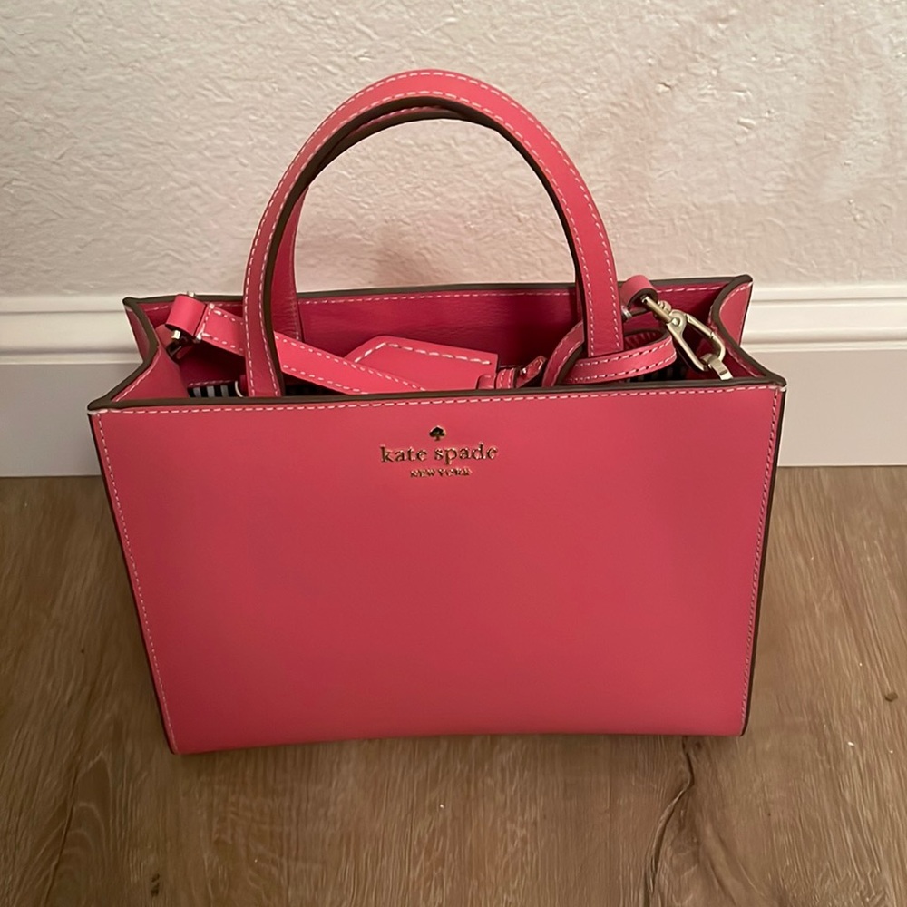 NWOT pink Kate spade structured purse - cross body bag.
